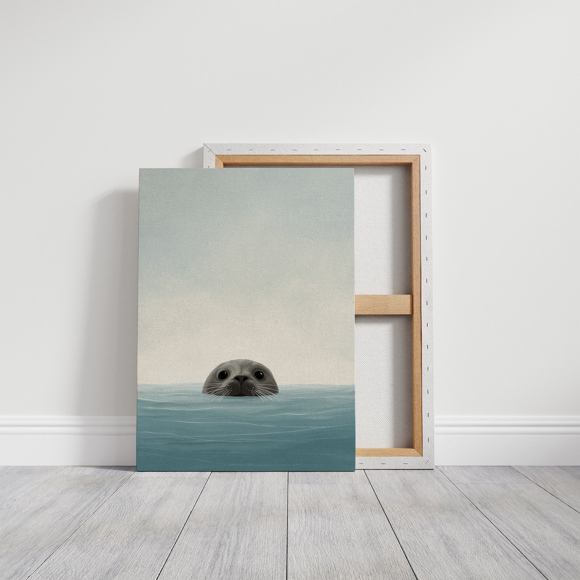 Curious Seal Peeks Through Waves