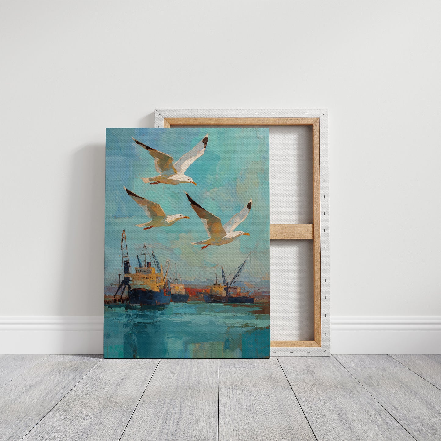 Harbor Freedom Above Industrial Waters