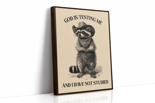 God Is Testing Me Raccoon