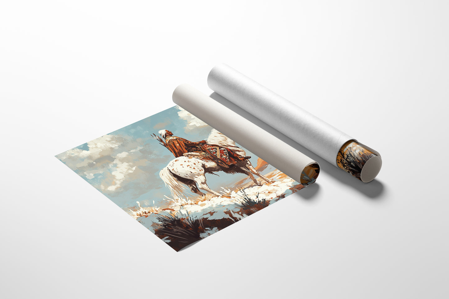 High Desert Scout on Painted Horse