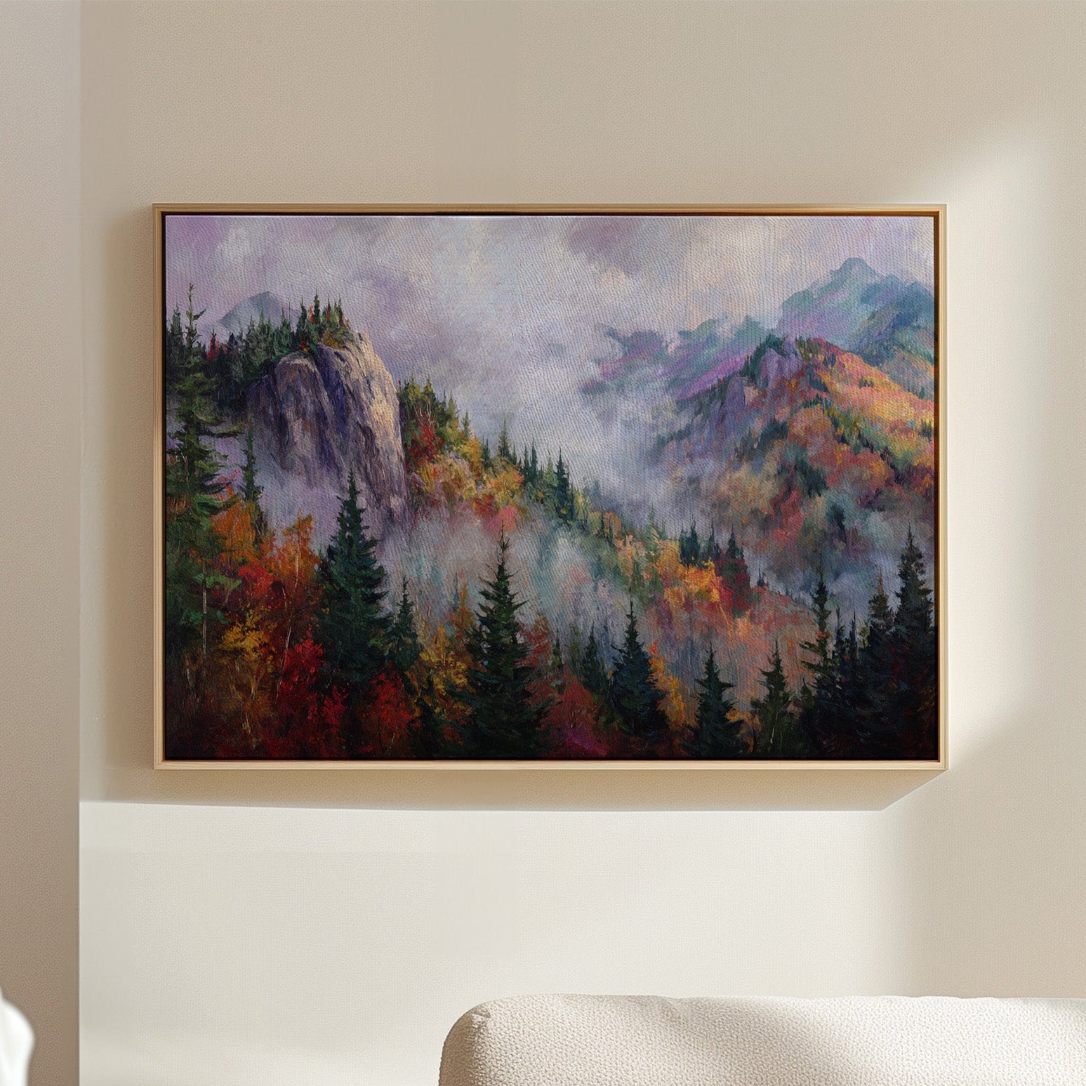 Autumn Mists Crown Mountain Peaks