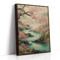 Cherry Blossoms Paint River's Journey