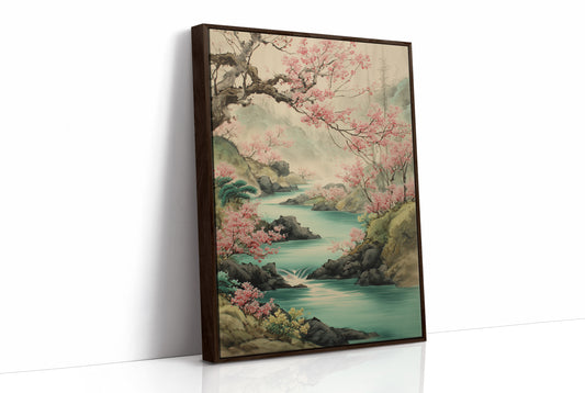 Cherry Blossoms Paint River's Journey