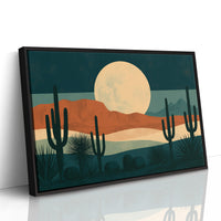 Full Moonrise Over Cactus Ridge
