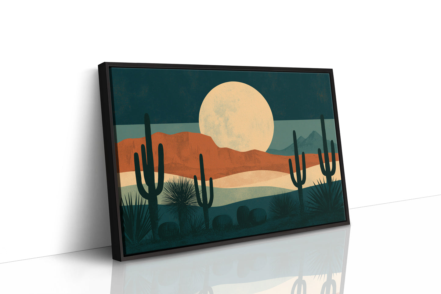 Full Moonrise Over Cactus Ridge