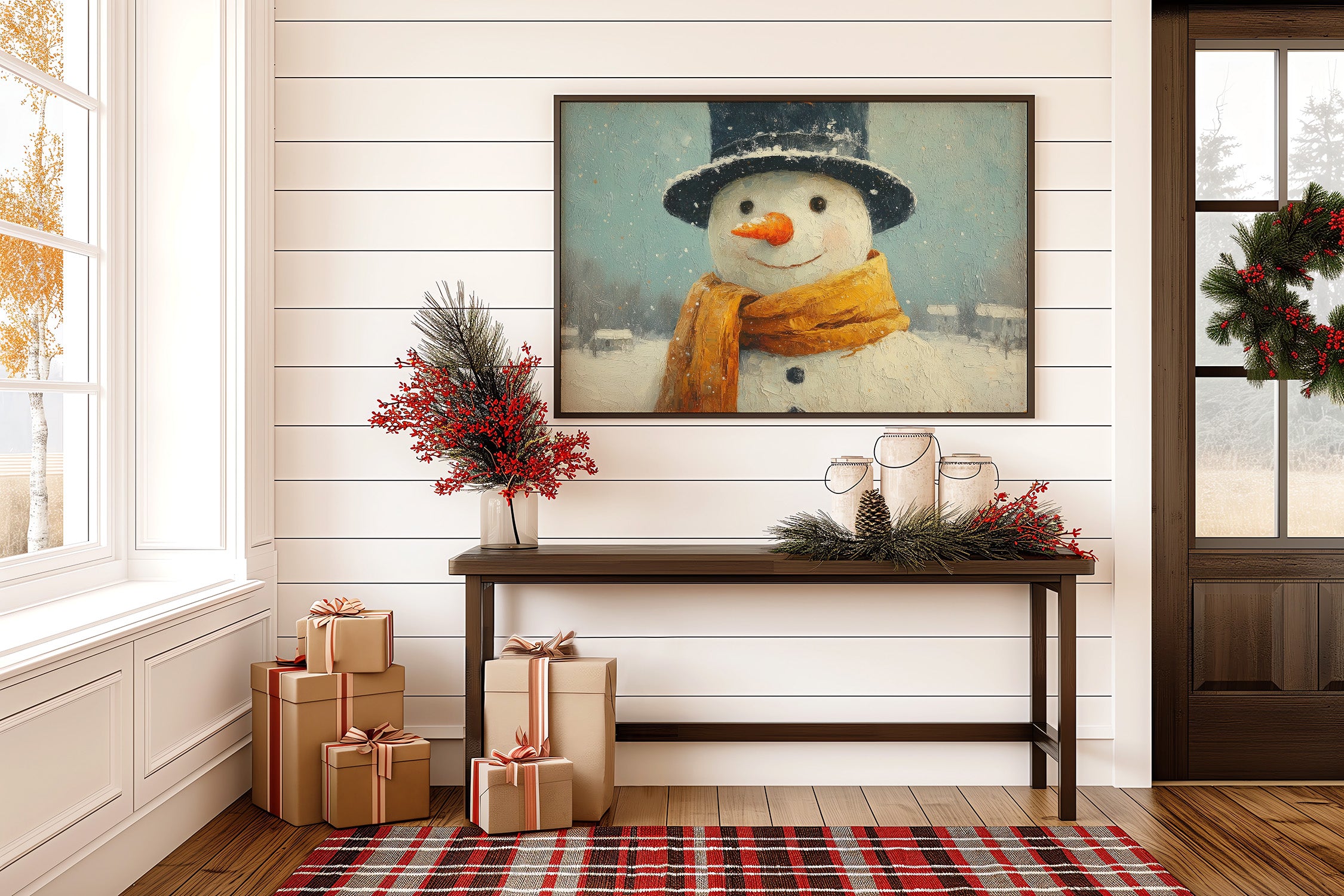 Frosty Wears His Golden Scarf