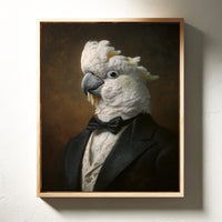 Dapper Cockatoo in Formal Attire