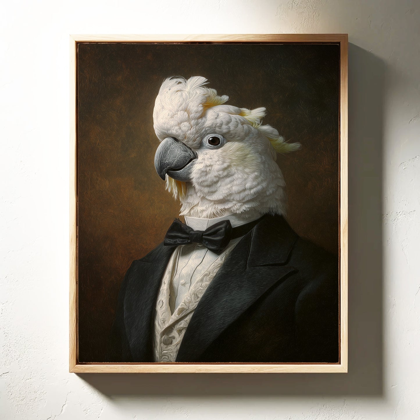 Dapper Cockatoo in Formal Attire