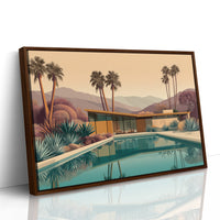 Desert Palms Mirror Modern Serenity