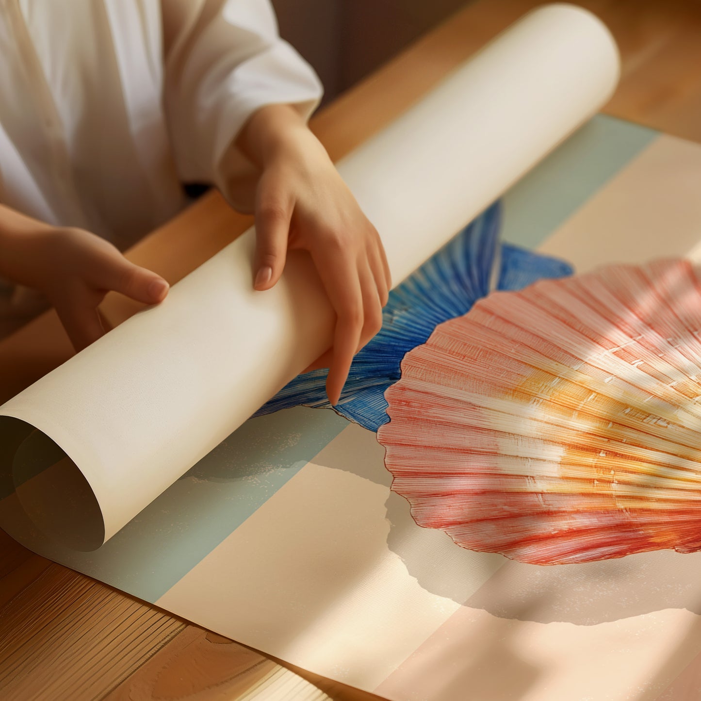 Scallops in Sunset Stripes