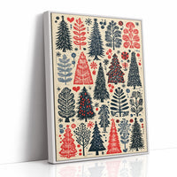 Scandinavian Winter: Linocut Forest