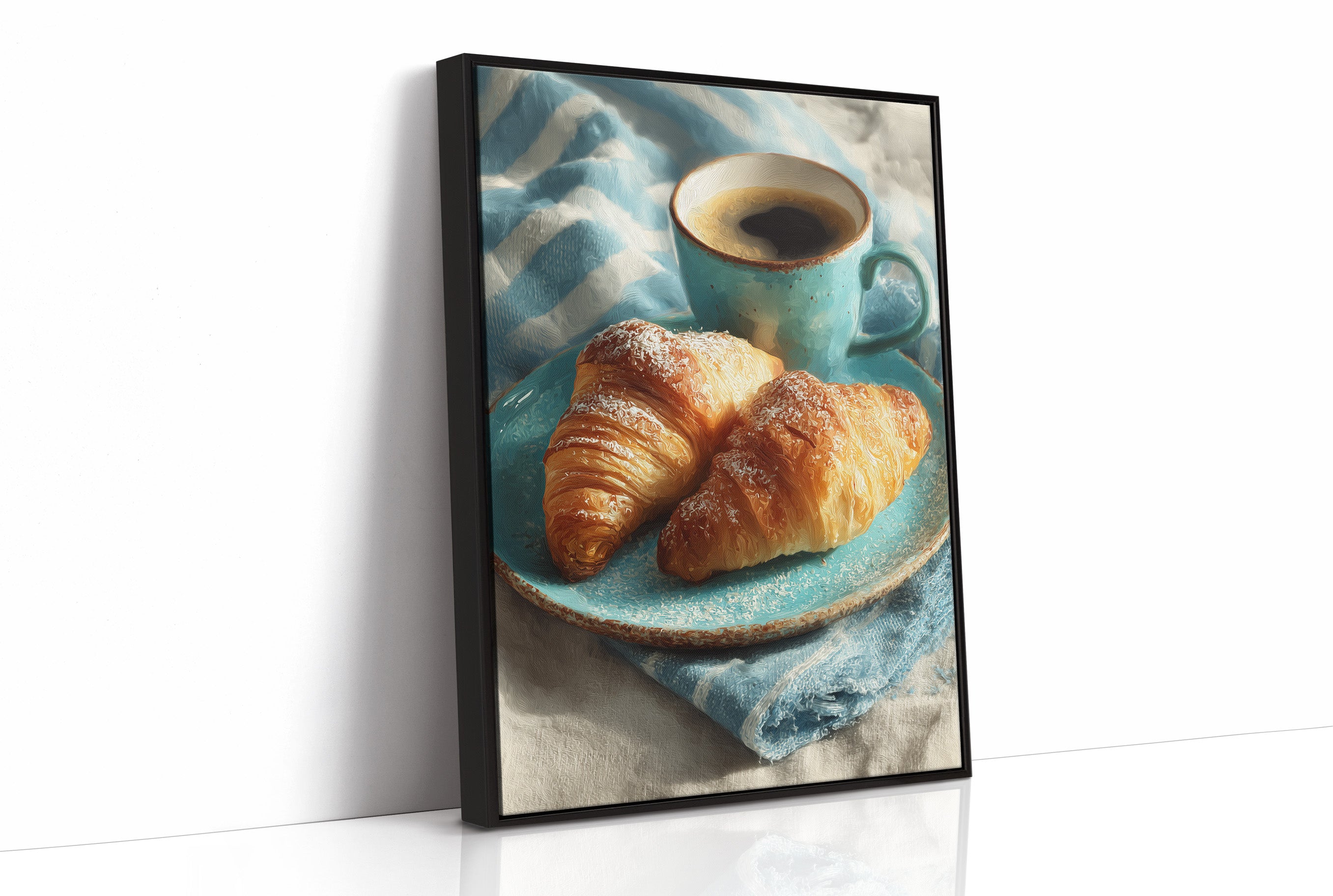 Croissants and Blue Linen