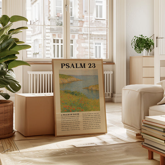 Psalm 23 Coastal Peace Print