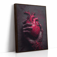 Crimson Pulse Beneath Stone Fingers