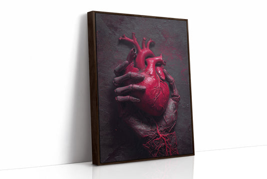 Crimson Pulse Beneath Stone Fingers