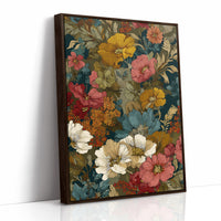 Golden Blooms Against Deep Teal