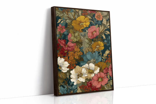 Golden Blooms Against Deep Teal