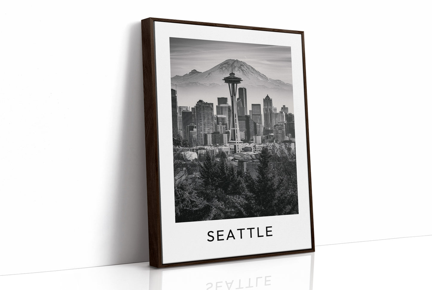Space Needle, Mountain Backdrop