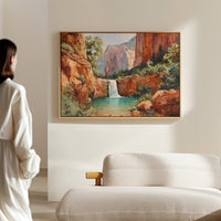 Sacred Waters Between Red Cliffs