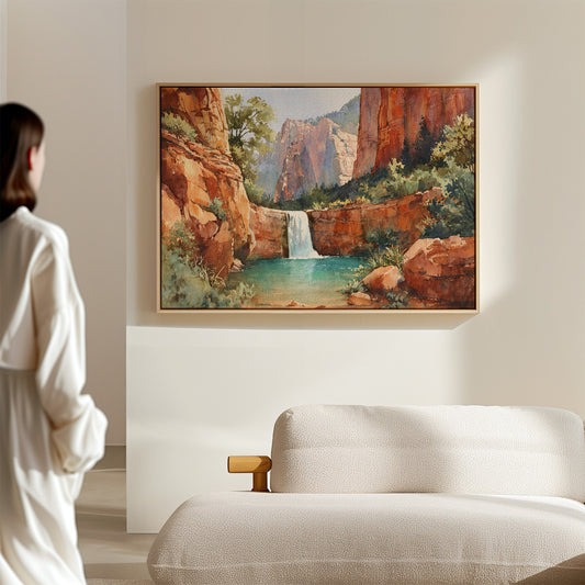 Sacred Waters Between Red Cliffs