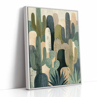 Desert Tapestry: Cactus Collage in Sand & Sage