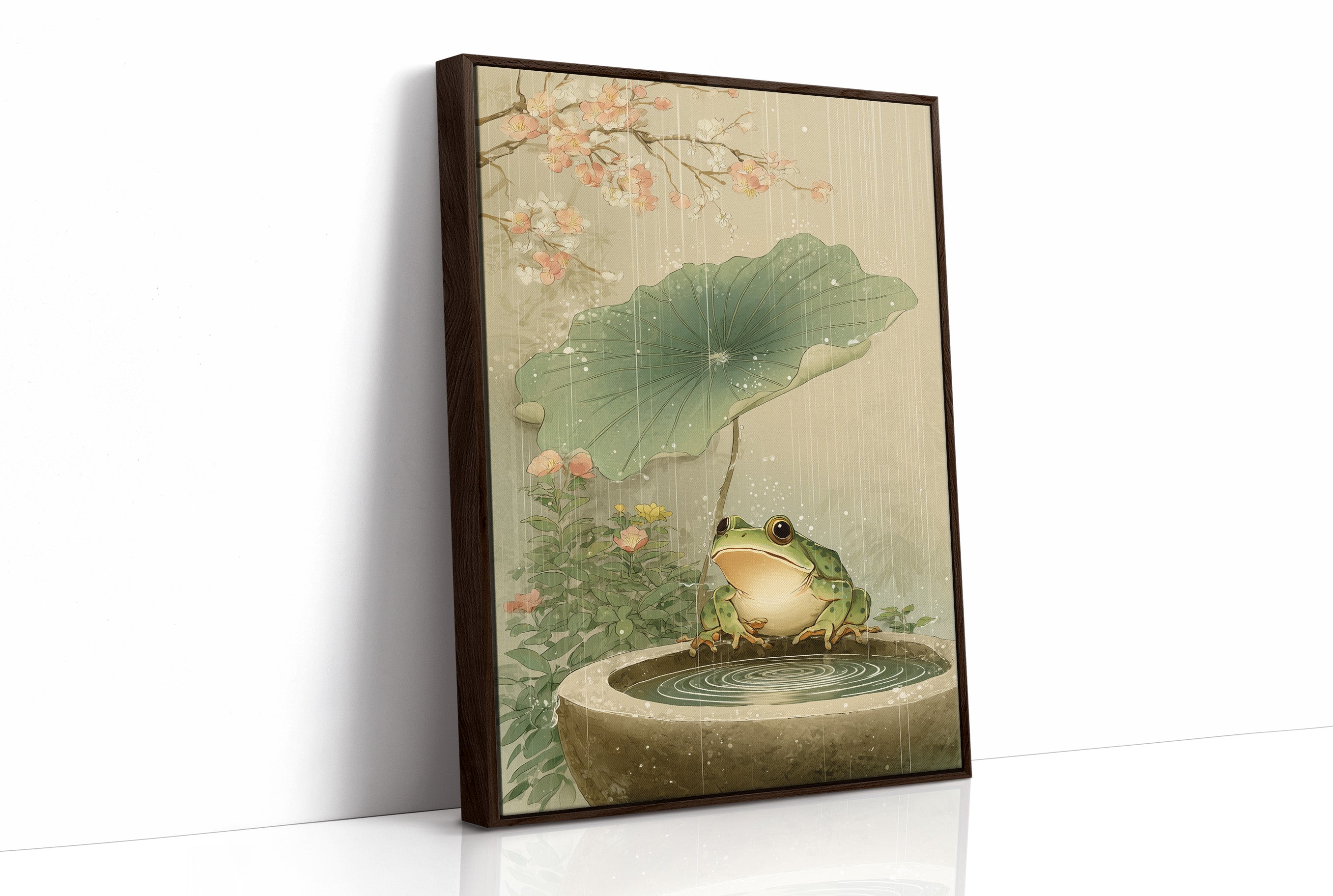 Lotus Rain Brings Frog's Delight