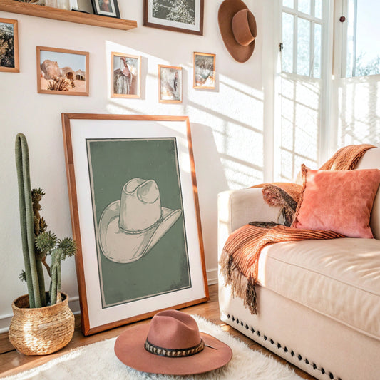 Weathered Rancher's Dream - Vintage Cowboy Hat