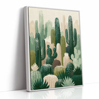 Spiny Sanctuary: Detailed Cactus Collage