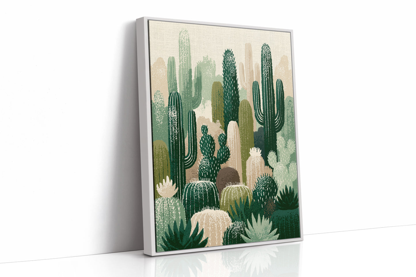 Spiny Sanctuary: Detailed Cactus Collage