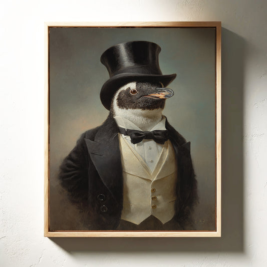 Dapper Penguin in Formal Attire