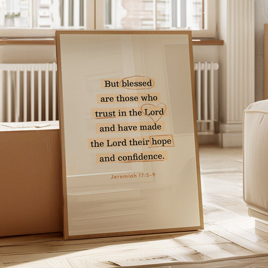 Blessed Trust Jeremiah 17 Scripture Art
