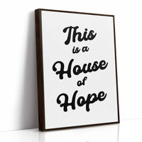 Sanctuary Words Embrace White Canvas