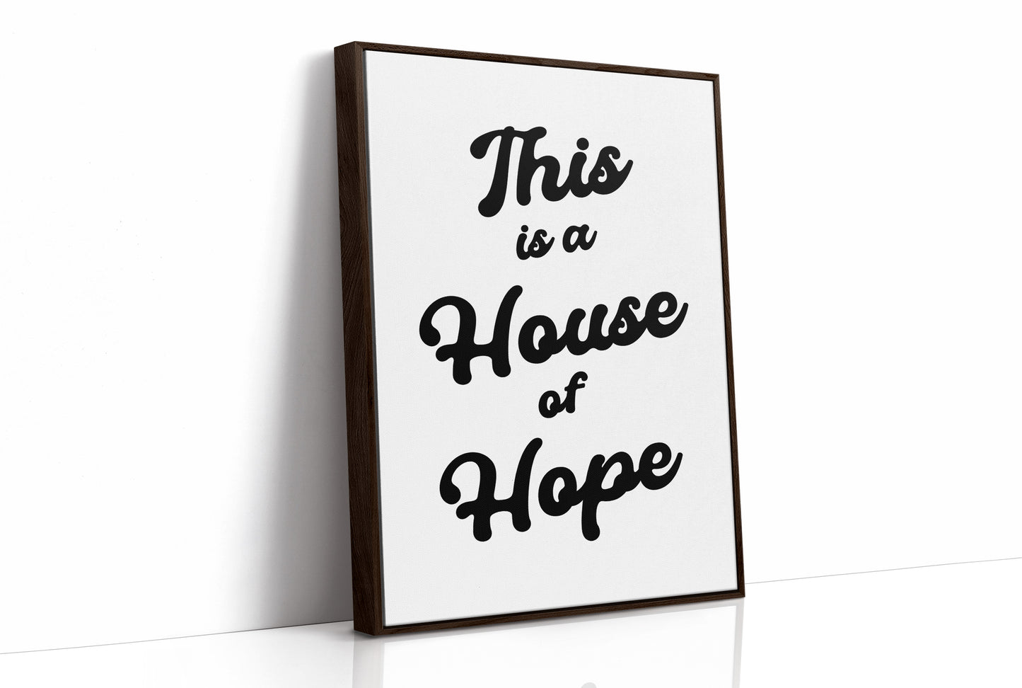 Sanctuary Words Embrace White Canvas