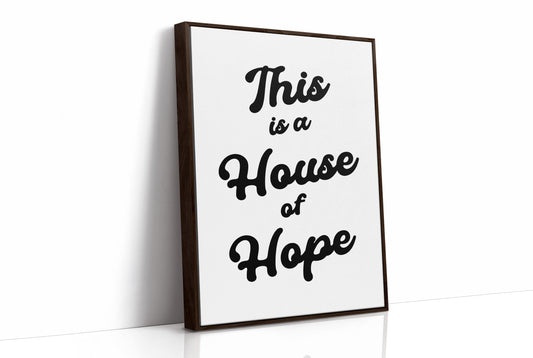 Sanctuary Words Embrace White Canvas