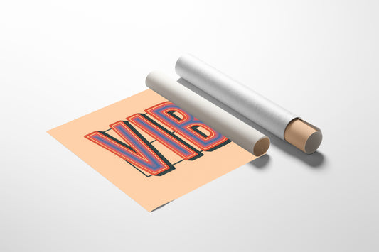 Retro VIBE Gradient Typography