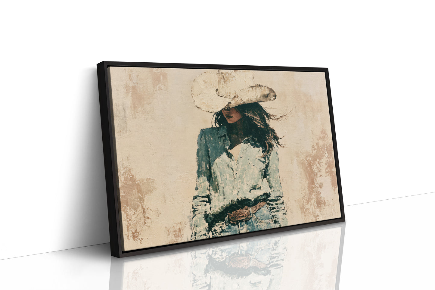 Belt Buckle, White Hat Portrait