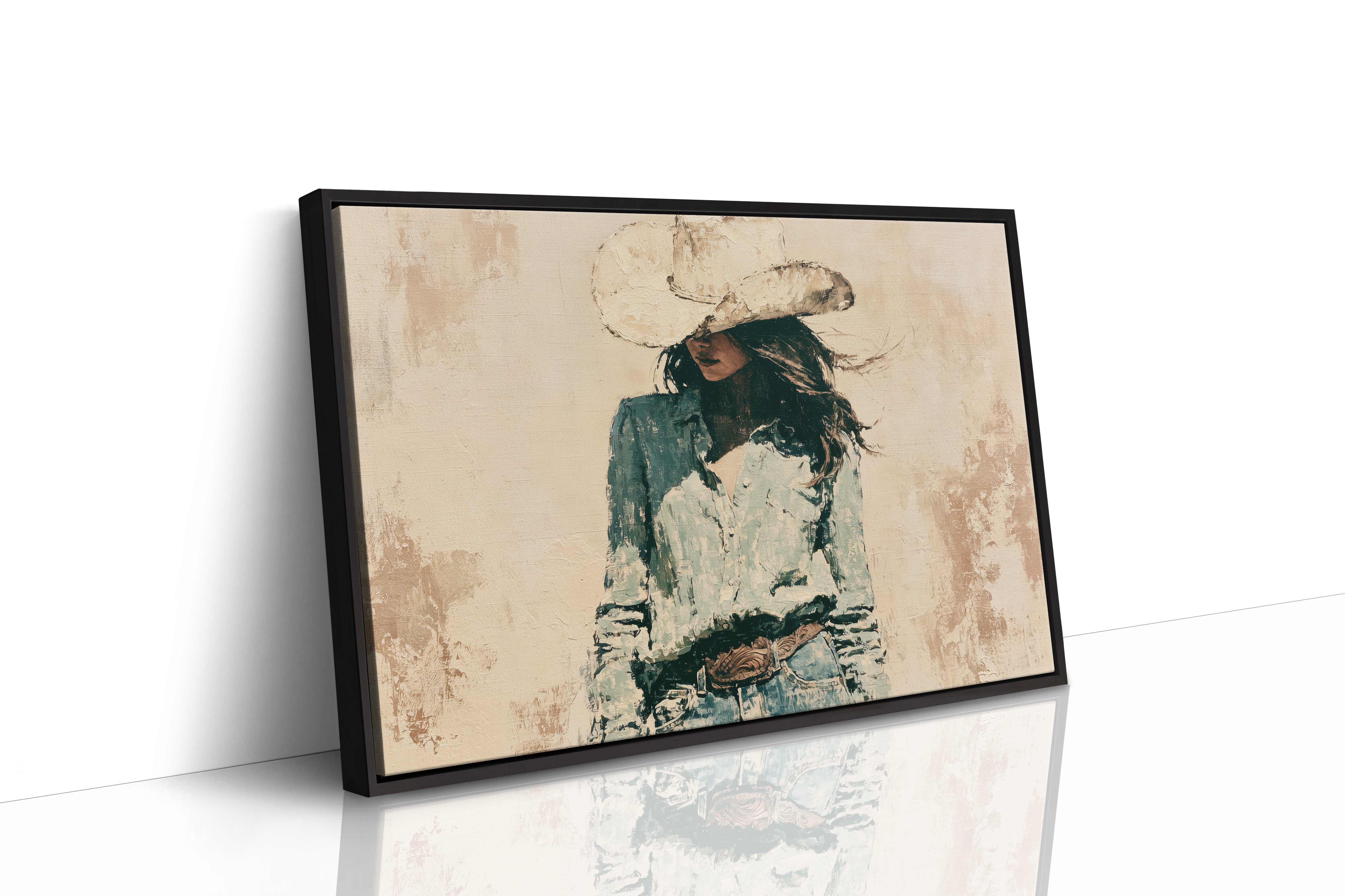 Belt Buckle, White Hat Portrait