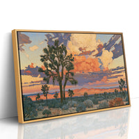 Joshua Trees At Blaze Hour