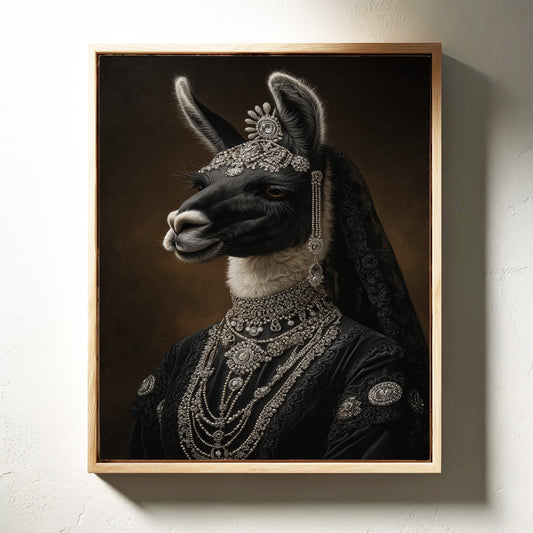 Regal Llama in Opulent Attire