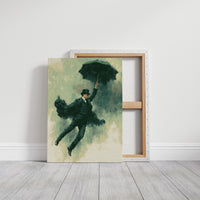 The Falling Gentleman — Striding Through Storm Oil Print