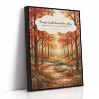Though I Walk Through the Valley: Autumn Forest Bridge