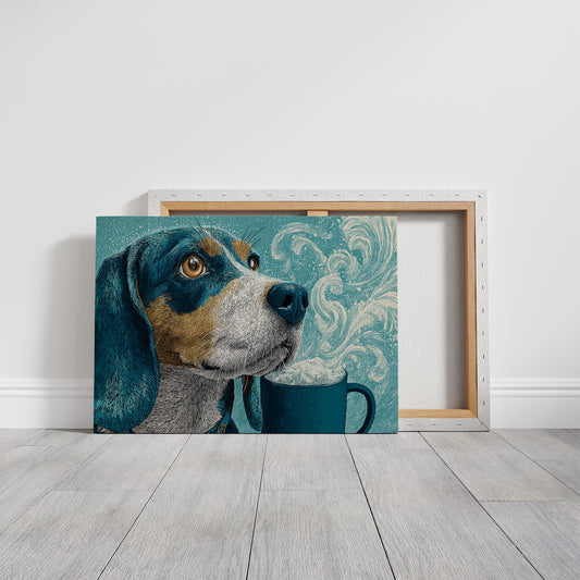 Beagle and the Steaming Mug
