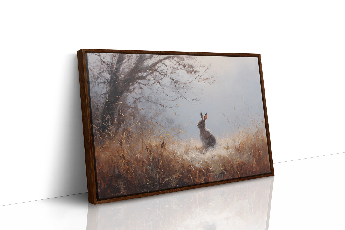 Rabbit Waits In Autumn Mist