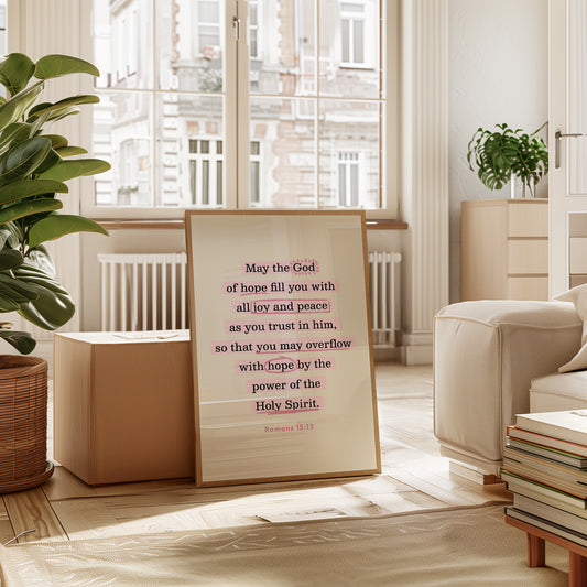 Romans 15 Hope and Peace Scripture Print