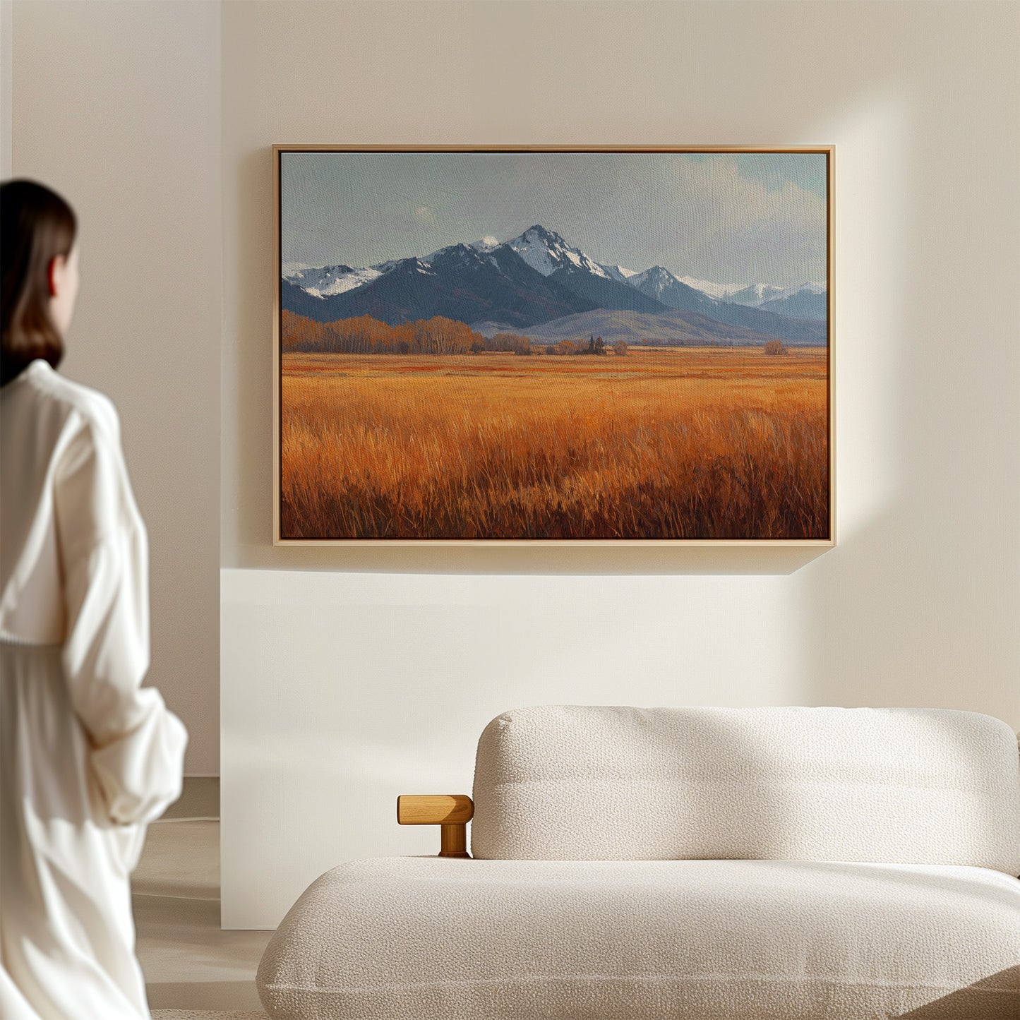 Autumn Wheat Bows To Snowy Peaks