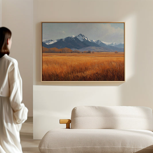 Autumn Wheat Bows To Snowy Peaks