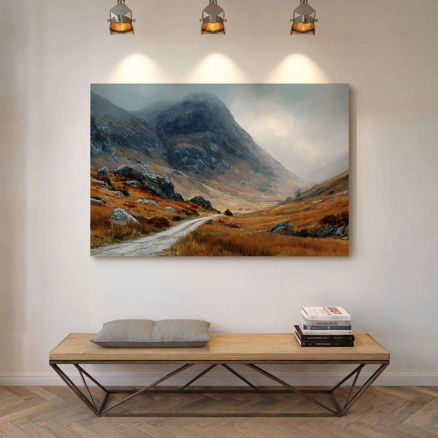 Autumn Path Through Highland Mists