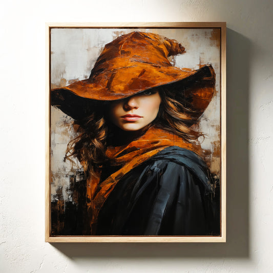 Mystical Woman in Orange Hat