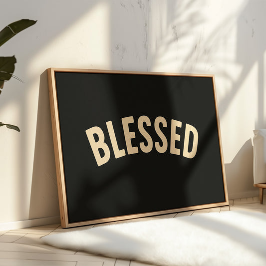Blessed Minimalist Arch Text Print