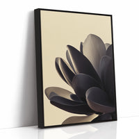 Midnight Petals in Cream Silence